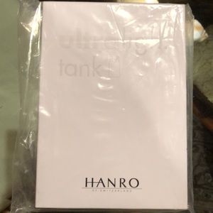 Hanro of Switzerland 100% ultralight cotton large white tank top